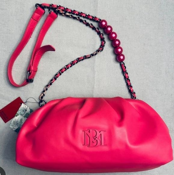 Badgley Mischka Clutch Purse Red New NIP